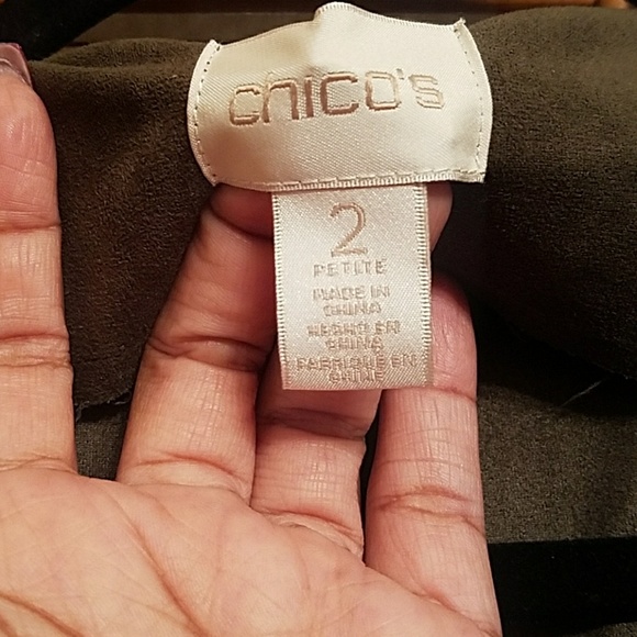 Chico's Faux Suede Long Vest - Picture 2 of 6